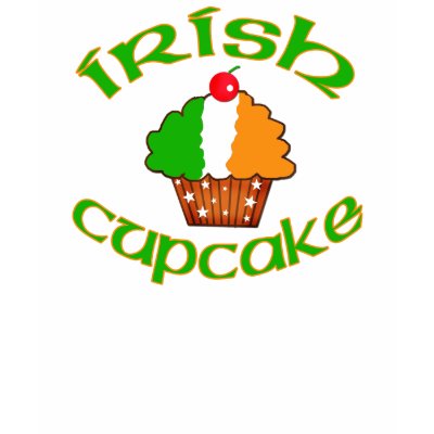 Irish Cupcake in Irish flag colours Tee Shirts by greenbaby