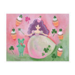 Irish Cupcake Princess Painting postcards