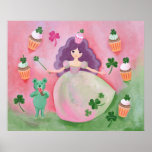Irish Cupcake Princess Painting posters