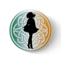 Irish Dance Celtic Flag Button