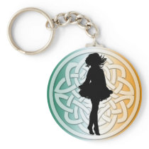 Irish Dance Celtic Irish Flag Keychain