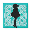 Irish Dance Celtic Light Blue Magnet