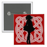 Irish Dance Celtic Red Button