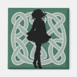 Irish Dancer Celtic Green Magnet