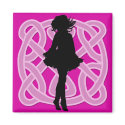 Irish Dancer Celtic Hot Pink Magnet