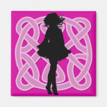 Irish Dancer Celtic Hot Pink Magnet