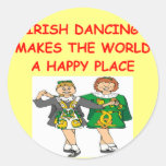 irish dancing round sticker