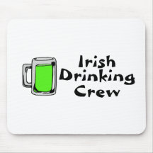 Irish Drinking Crew Green Beer Mousepads