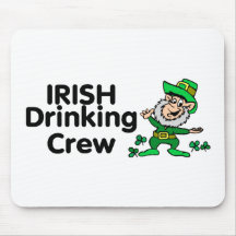Irish Drinking Crew Leprechaun Mousepads