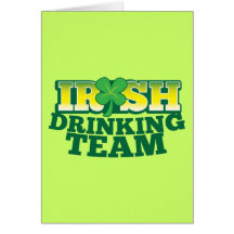Irish Drinking TEAM Card