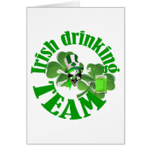 Irish drinking team card