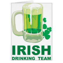 Irish Drinking Team Card