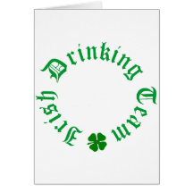 Irish Drinking Team Customise Greeting Cards