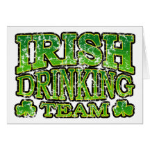 Irish Drinking Team Distressed Greeting Card