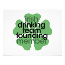 Irish Drinking Team Founding Member Clover Personalized Invite