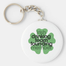 Irish Drinking Team Founding Member Clover Key Chain