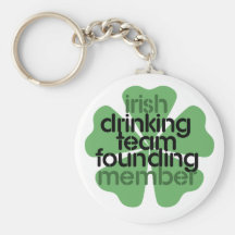 Irish Drinking Team Founding Member Clover Keychain