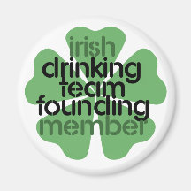Irish Drinking Team Founding Member Clover Magnets
