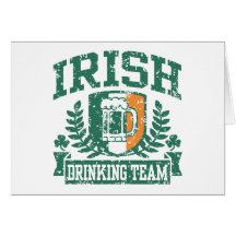 Irish Drinking Team Greeting Card