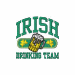 irish drinking team logo small embroidered shirts