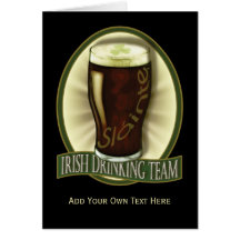 Irish Drinking Team Personalized Greeting Card