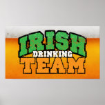 Irish Drinking Team Poster $18.95