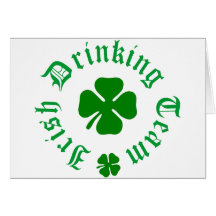 Irish Drinking Team Shamrock Greeting Cards