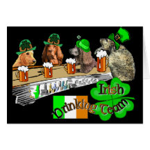 Irish Drinking Team St Patricks Day Greeting Card