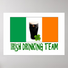 Irish Drinking Team St Patricks or St Paddys Flag. Print
