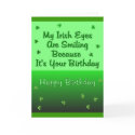 Irish Eyes Birthday cards