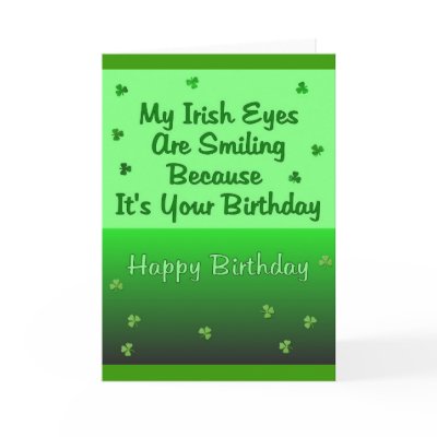Irish Eyes Birthday Cards by TheStampStore