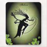 Irish Faery Silhouette Mouse Pad
