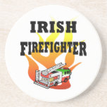 Irish Firefighting Flames Drink Coasters