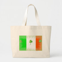 Irish Flag and Shamrock Tote Bag