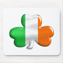 Irish Flag Clover Mousepads