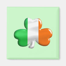 Irish Flag Clover Refrigerator Magnets