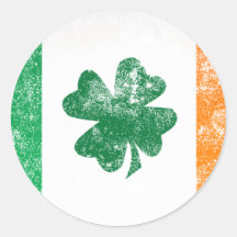Irish Flag Round Sticker