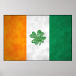 Irish Flag Shamrock Poster posters