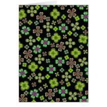 Irish Four Leaf Clovers Card