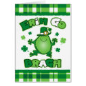 Irish Frog Erin Go Bragh Card