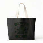 Irish Frog Erin Go Bragh Jumbo Tote bags
