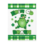 Irish Frog Erin Go Bragh Postcard