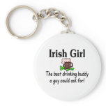 Irish Girl Best Drinking Buddy 2 keychains