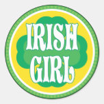 Irish Girl Round Sticker