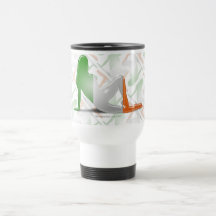 Irish Girl Silhouette Flag Coffee Mug