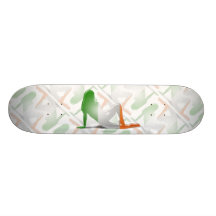 Irish Girl Silhouette Flag Skate Deck
