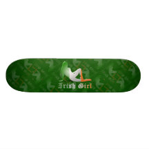 Irish Girl Silhouette Flag Skateboards