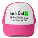 Irish Girl The Best Drinking Buddy A Guy Could Ask hats
