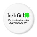 Irish Girl The Best Drinking Buddy A Guy Could Ask magnets