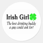 Irish Girl The Best Drinking Buddy A Guy Could Ask Sticker